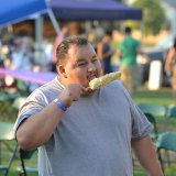 Corn on the cob was a big favorite Saturday night.